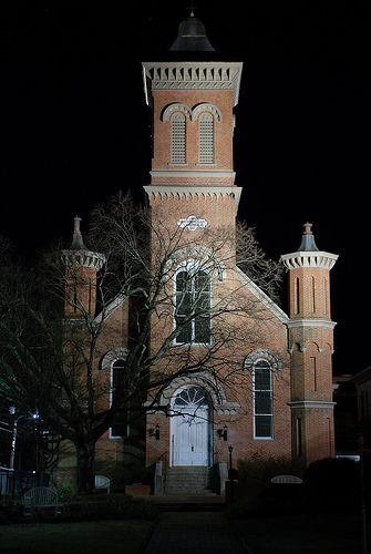First Presbyterian Church, Oxford. Built 1881 and I'm embarrassed to say I don't know the architect. The raking bright light just seemed to call to me to take a shot, and luckily I'm nerdy enough to have had my tripod handy.