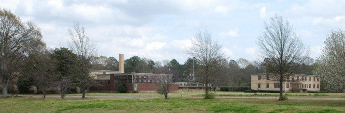 School for the Blind campus, north side of Eastover Drive on I-55, Jackson. Demolished Nov 2013.