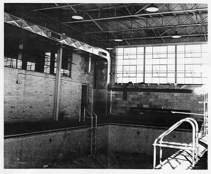 School for the Blind, c.1955: the swimming pool inside the red brick section on the south side