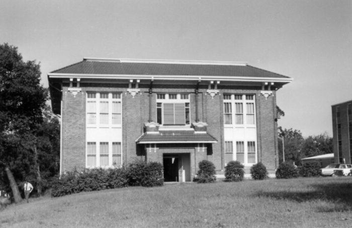 Auditorium, Institute for the Blind (1916-1984), designed by Jackson architect Emmett J. Hull in the Pairie style.