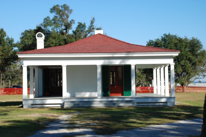 Library pavilion at Beauvoir, re-construction of the library where Jefferson Davis wrote his 2-volume "Rise and Fall of the Confederate Government"