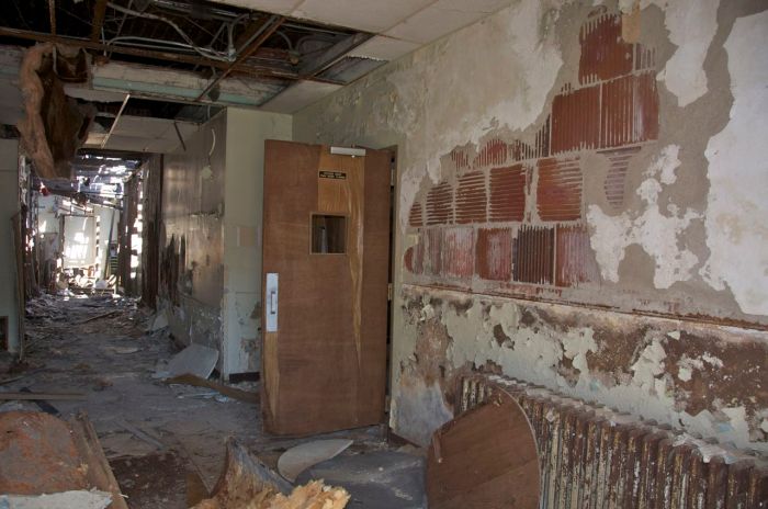 Taborian Hospital interior, April 2012, just before the start of work. Photo by Suzassippi.