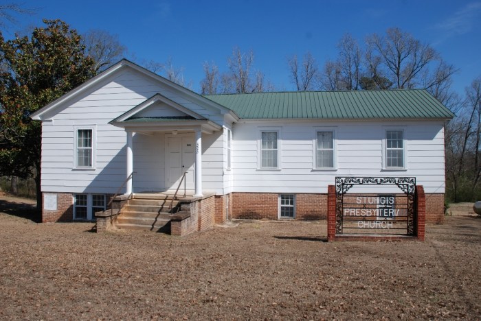 (old) Sturgis Presbyterian Church (1930). Designated Mississippi Landmark July 27, 2012.