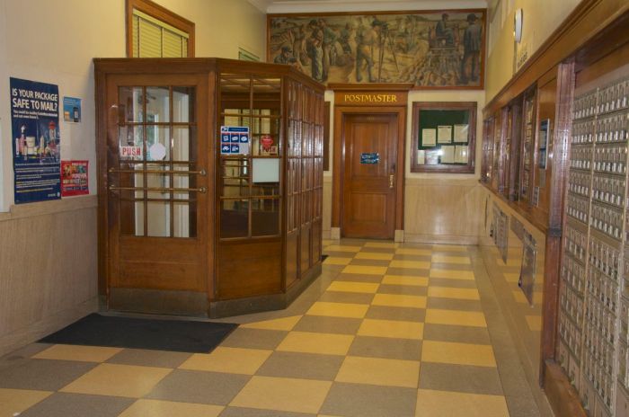 lobby and wooden vestibule