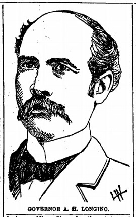 Lithograph of Gov. Longino. Detail from 01-08-1902 Time-Picayune
