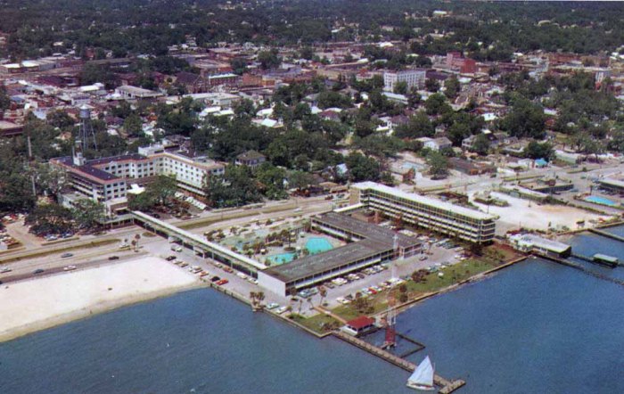 THE BUENA VISTA MOTEL AND HOTEL . . . Right on the Gulf at Biloxi, Mississippi, combines luxurious resort hotel accommodations with a new beach motel. Your choice of motel or hotel service. 100% air-conditioned. Drive-in and park convenience. The double pool, heated in winter, is the center of a delightful relaxation and recreation area. Three fine restaurants. Cocktail lounge. Accommodations for 700 guests. Mirro-Chrome Card.