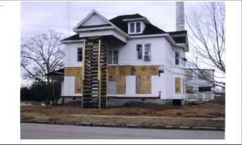 East elevation view Spain House in new location Jan 2013 from NR nomination from MDAH HRI accessed 10-14-2013