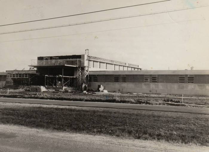 L.O. Crosby Memorial Hospital, Picayune (1951-54). This Modernist hospital on Goodyear Boulevard was designed by the firm of N.W. Overstreet & Associates, but was vacated by the Highland Community Hospital and demolished in 2013.