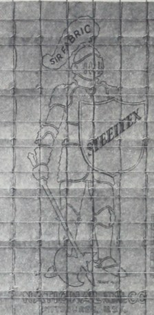 Detail of Sir Fabric from Better walls for better homes : how Steeltex solves four problems of plaster and stucco walls, reinforcing, damp-proofing, insulating, sound-deadening. (1927)