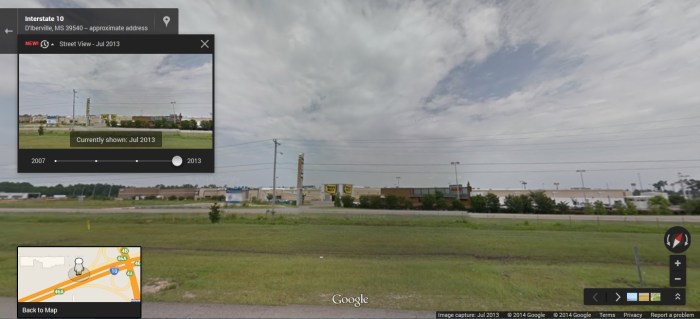 Loss of viewshed after. DIberville, Harrison County. Google Street View Jul. 2013  accessed 4-25-2014