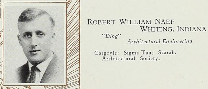 RW Naef Illio 1924 yearbook vol 30 p98