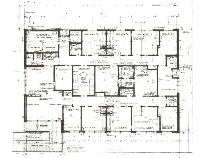 floor plan Johnson Wiener office Jackson Hinds Co.Architectural South Sept 1956