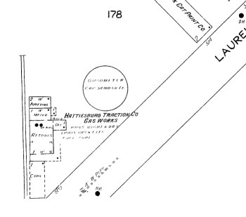 Hattiesburg Traction Company Gas Works.  May 1925
