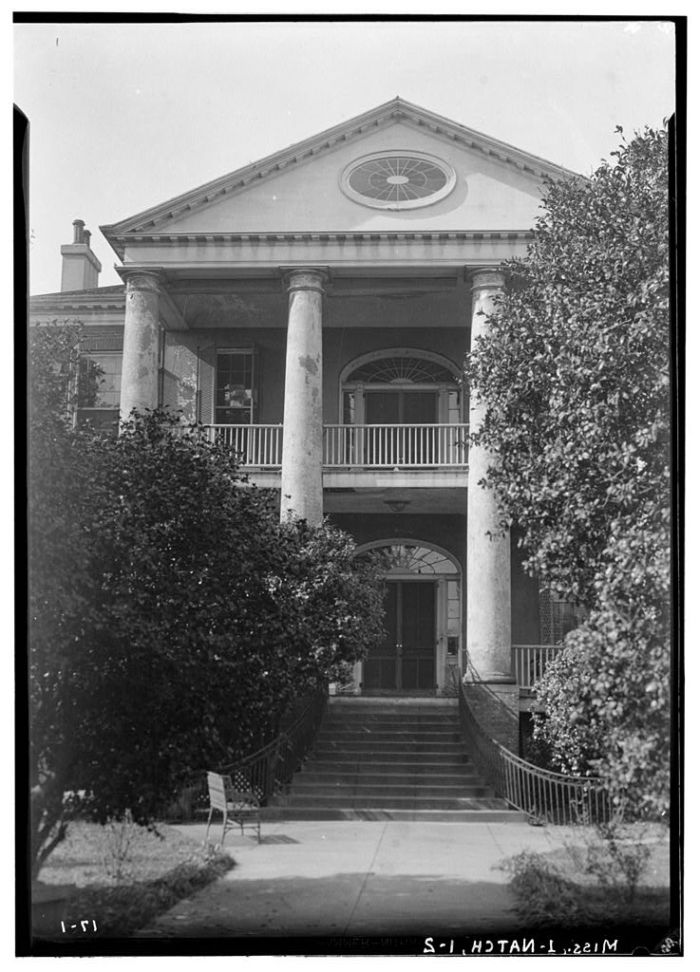 SOUTH ELEVATION - Rosalie, 100 Orleans Street, Natchez, Adams County, MS. Ralph Clynne, Photographer, March 29, 1934.
