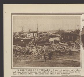 "In the wake of a tornado," The Chicago Tribune, 03/10/1929, p. 9. 