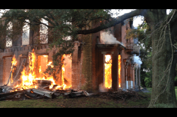 Community leaders were working with the absentee owner to purchase Mount Holly when the endangered building burned on July 17.