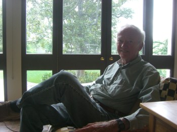 Fred Wagner in Tranquility's sunroom, August 6, 2010.