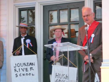 Elbert Hilliard greets the crowd.
