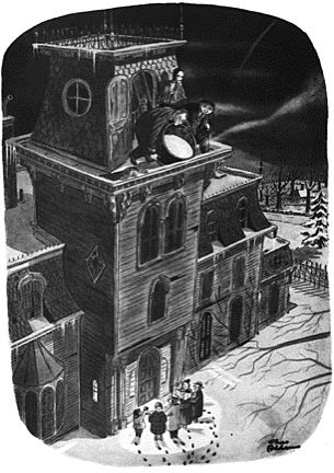 The Family's home, as drawn by Charles Addams