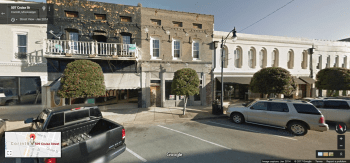 509 Cruise Street, Corinth (brown building in the center), Google Street View