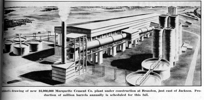 Marquette Cement Manufacturing Plant, Brandon