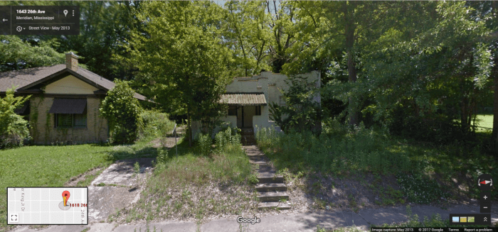 Rare Mission Style Bungalow, 1618 26th Ave., Meridian, Google Street View, May 2013