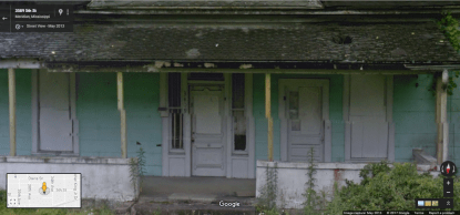 Victorian front door, 3409 5th St., Meridian; Google Street View, May 2013