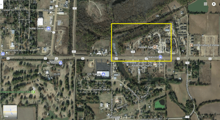 Screen shot of former Greenwood NYA training center